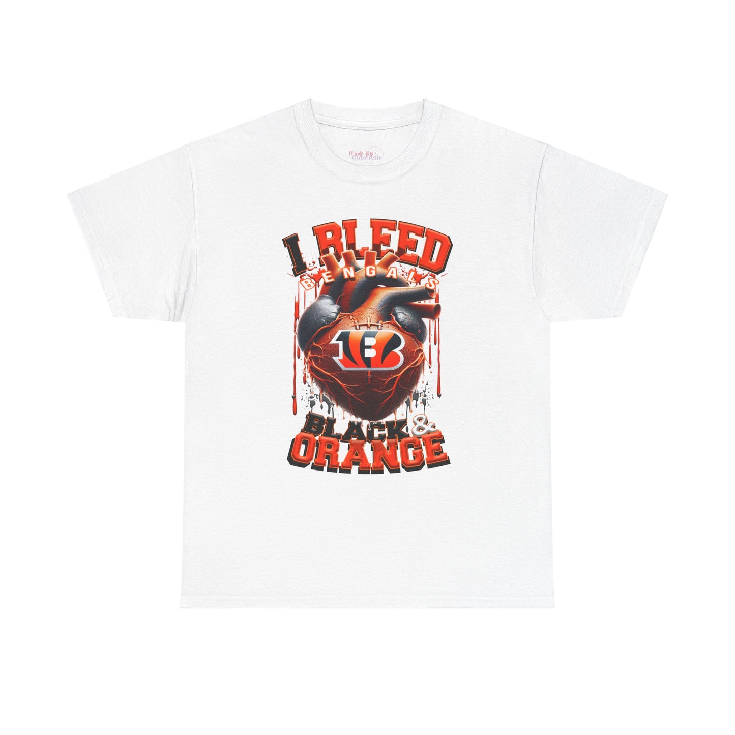 Cincinnati Bengals Unisex Tee Shirt, I Bleed Black & Orange NFL Bengals T-Shirt, Bengals Fan Apparel, Bengals Football Gear, Bengals Gift