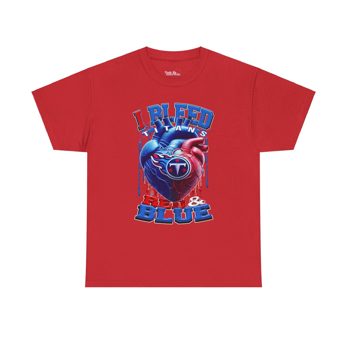 Tennessee Titans Unisex Tee, I Bleed Blue & Red, NFL Tshirt, Football Fan Shirt, Sports Tee