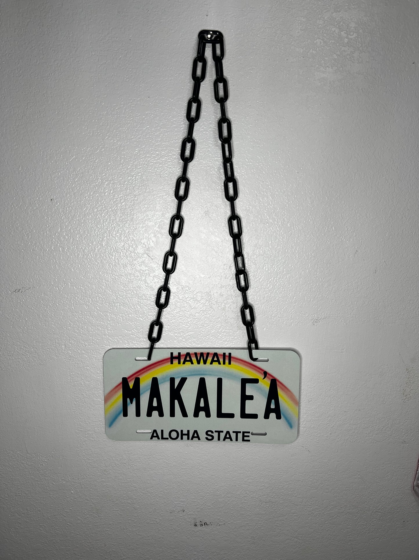 Hawaii Inspired License Plate Lei