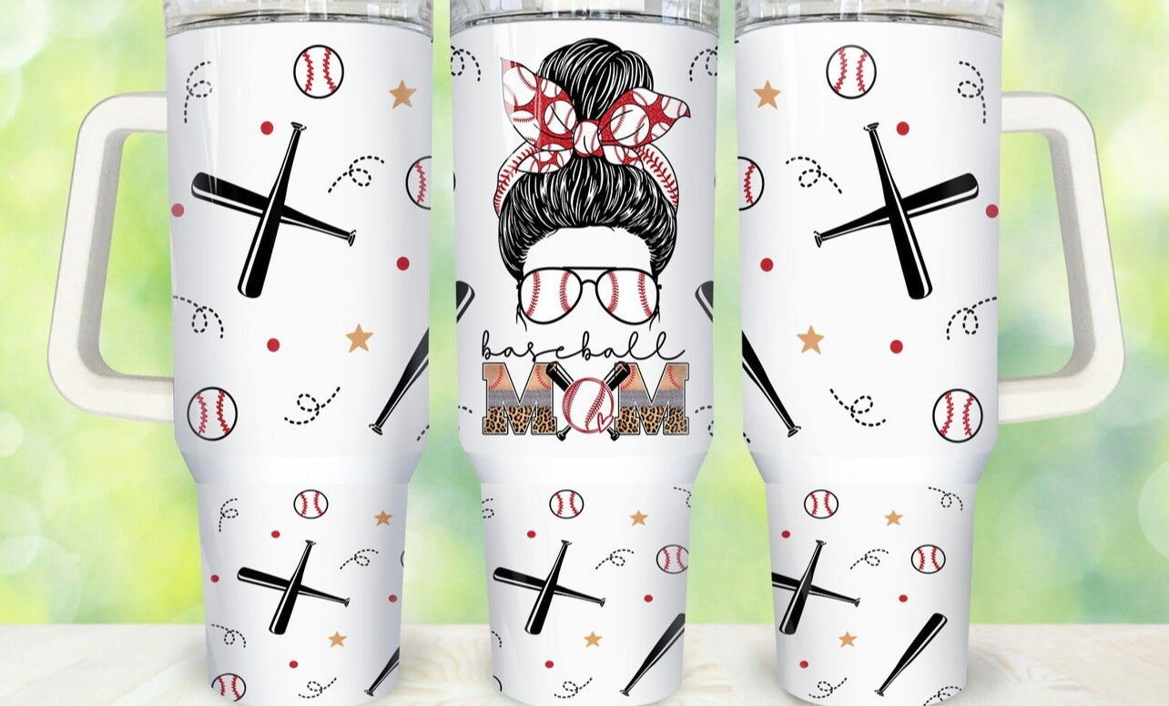 Baseball Mom 40oz Dupe Tumbler