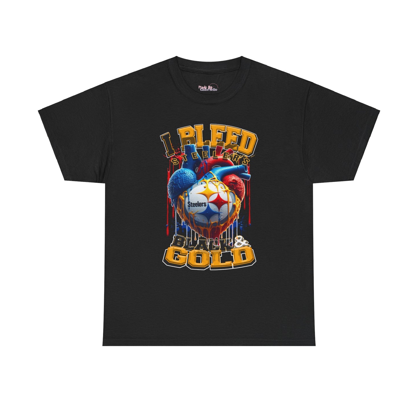 Pittsburg Steelers Unisex Tee, I Bleed Black & Gold, NFL Tshirt, Football Fan Shirt, Sports Tee
