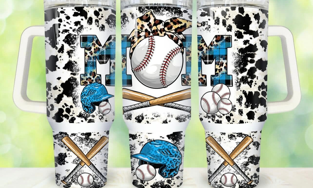 Baseball Mom 40oz Dupe Tumbler