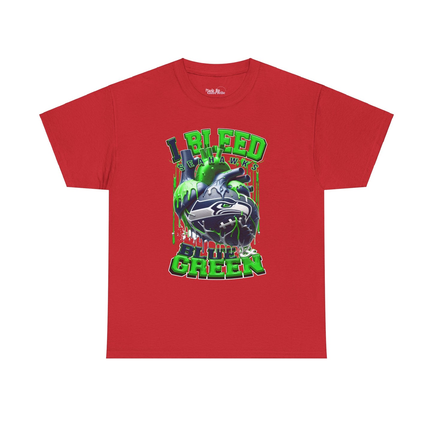 Seattle Seahawks Unisex Tee, I Bleed Blue & Green, NFL Tshirt, Football Fan Shirt, Sports Tee