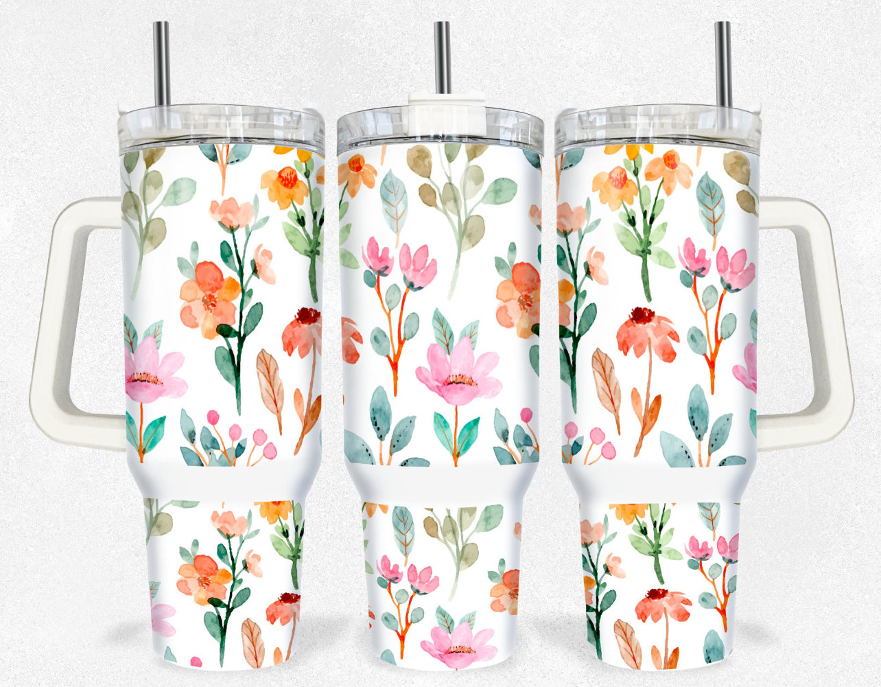 Flowers 40oz Dupe Tumbler