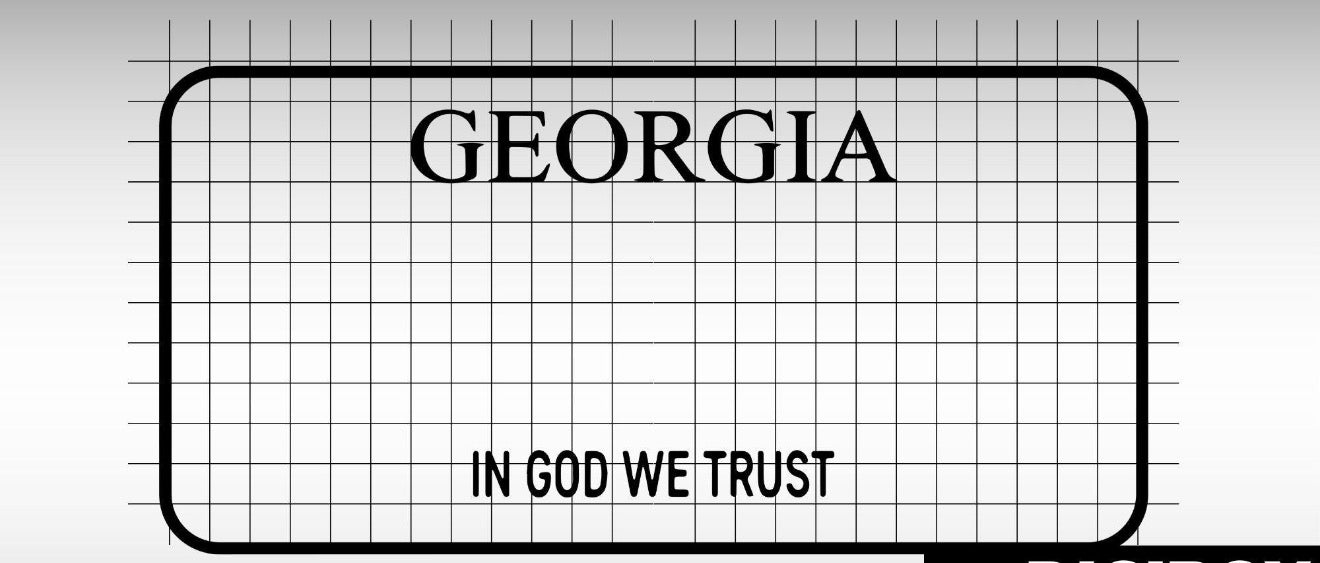 Georgia Inspired License Plate