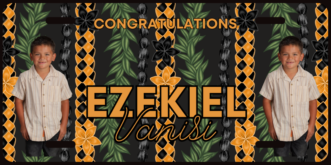FULLY CUSTOMIZED LICENSE PLATE LEI