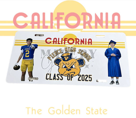 California Inspired License Plate