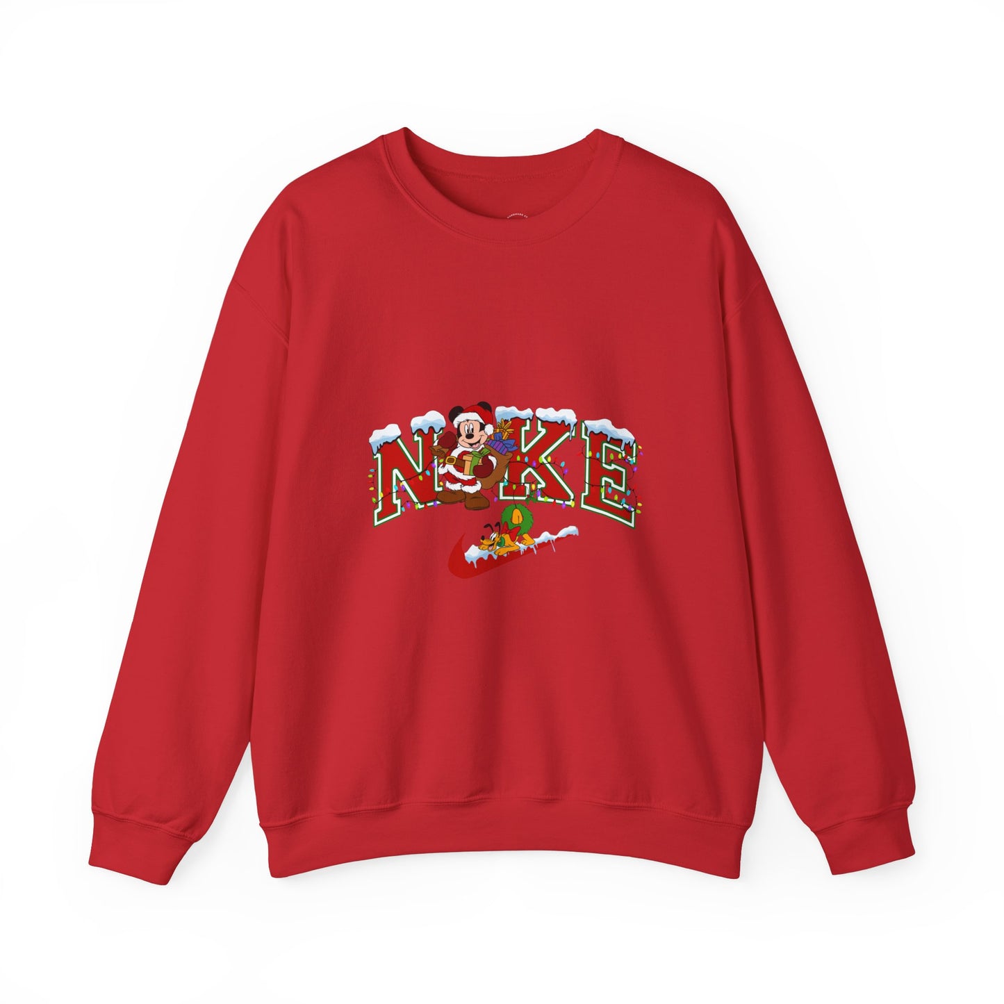 Nke Mouse & Dog Christmas Sweatshirt, Just do it, Christmas Lights Sweater, Chritstmas Gift, Mouse Santa Apparel, Reindeer dog apparel