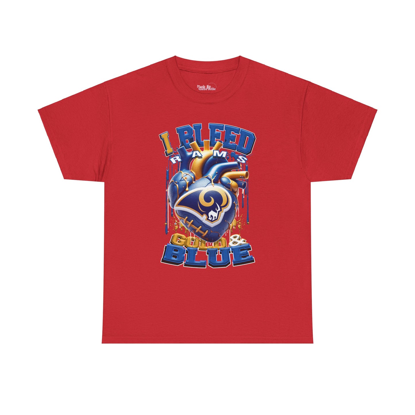 Los Angeles Rams Unisex Tee, I Bleed Gold & Blue, NFL Tshirt, Football Fan Shirt, Sports Tee