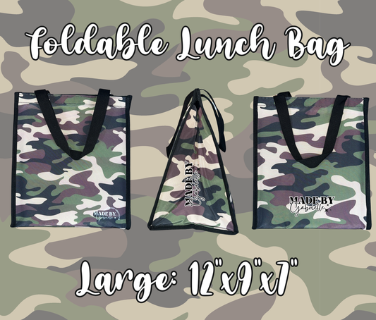 Camo Print Foldable Lunch Box - Large