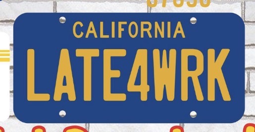 California Inspired License Plate