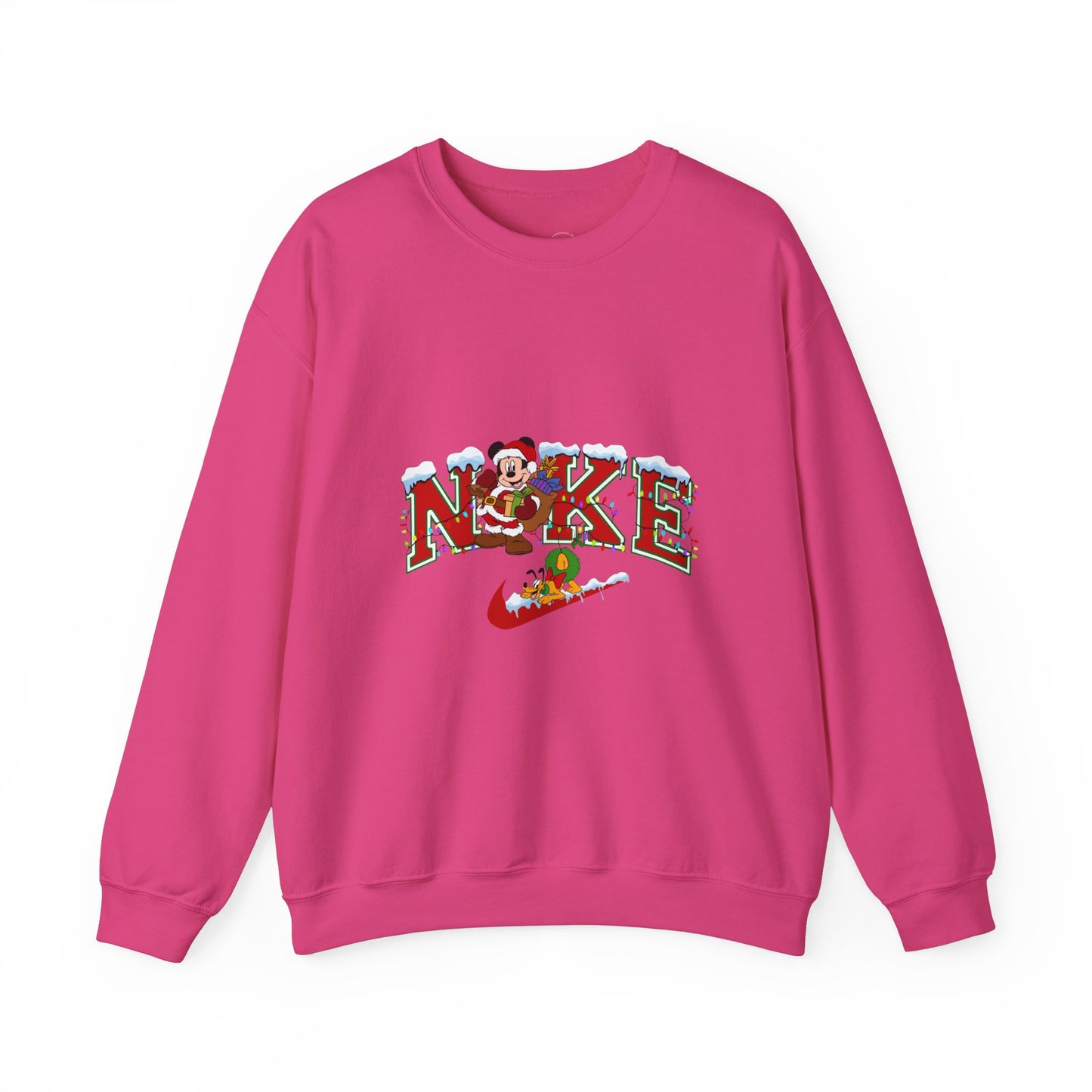 Nke Mouse & Dog Christmas Sweatshirt, Just do it, Christmas Lights Sweater, Chritstmas Gift, Mouse Santa Apparel, Reindeer dog apparel