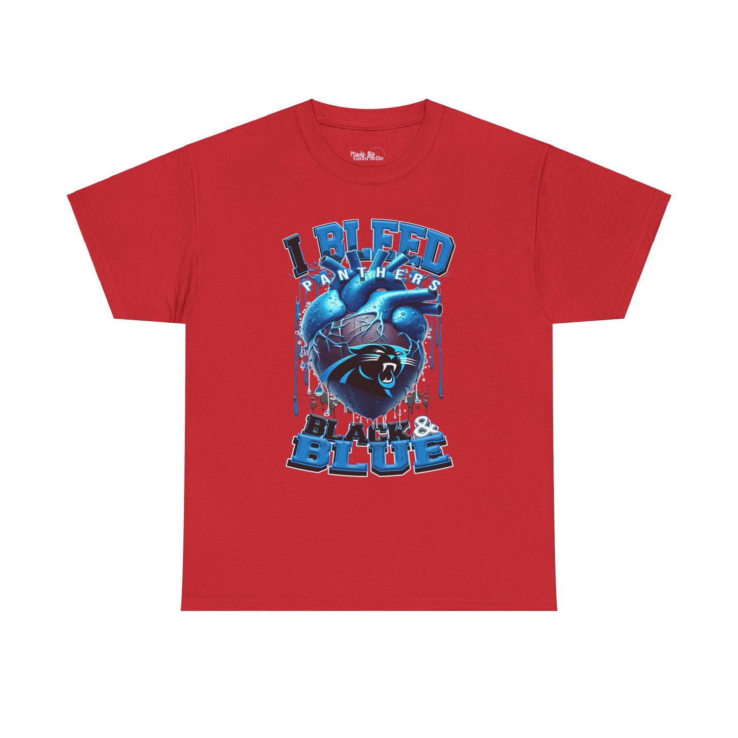 Carolina Panthers Unisex Tee, I Bleed Black & Blue, NFL Tshirt, Football Fan Shirt, Sports Tee
