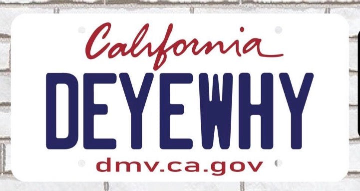 California Inspired License Plate