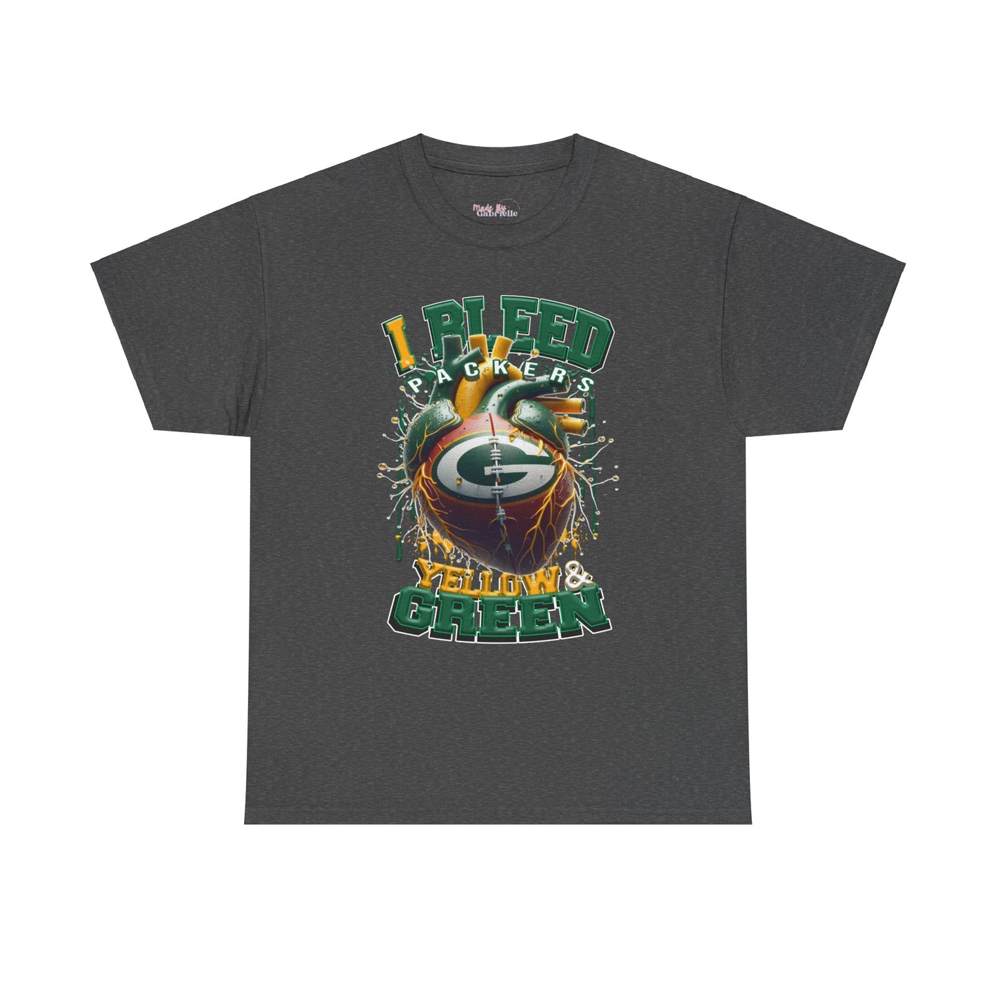 Green Bay Packers Unisex Tee, I Bleed Yellow & Green, NFL Tshirt, Football Fan Shirt, Sports Tee