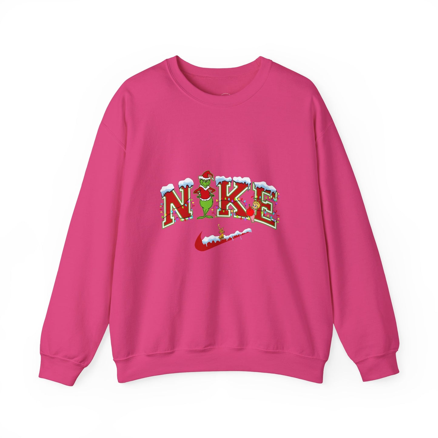 Mean Green Christmas Man Crewneck Sweatshirt, Just Do It Holiday Apparel, Christmas Sweater