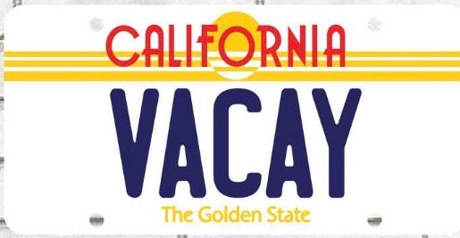 California Inspired License Plate