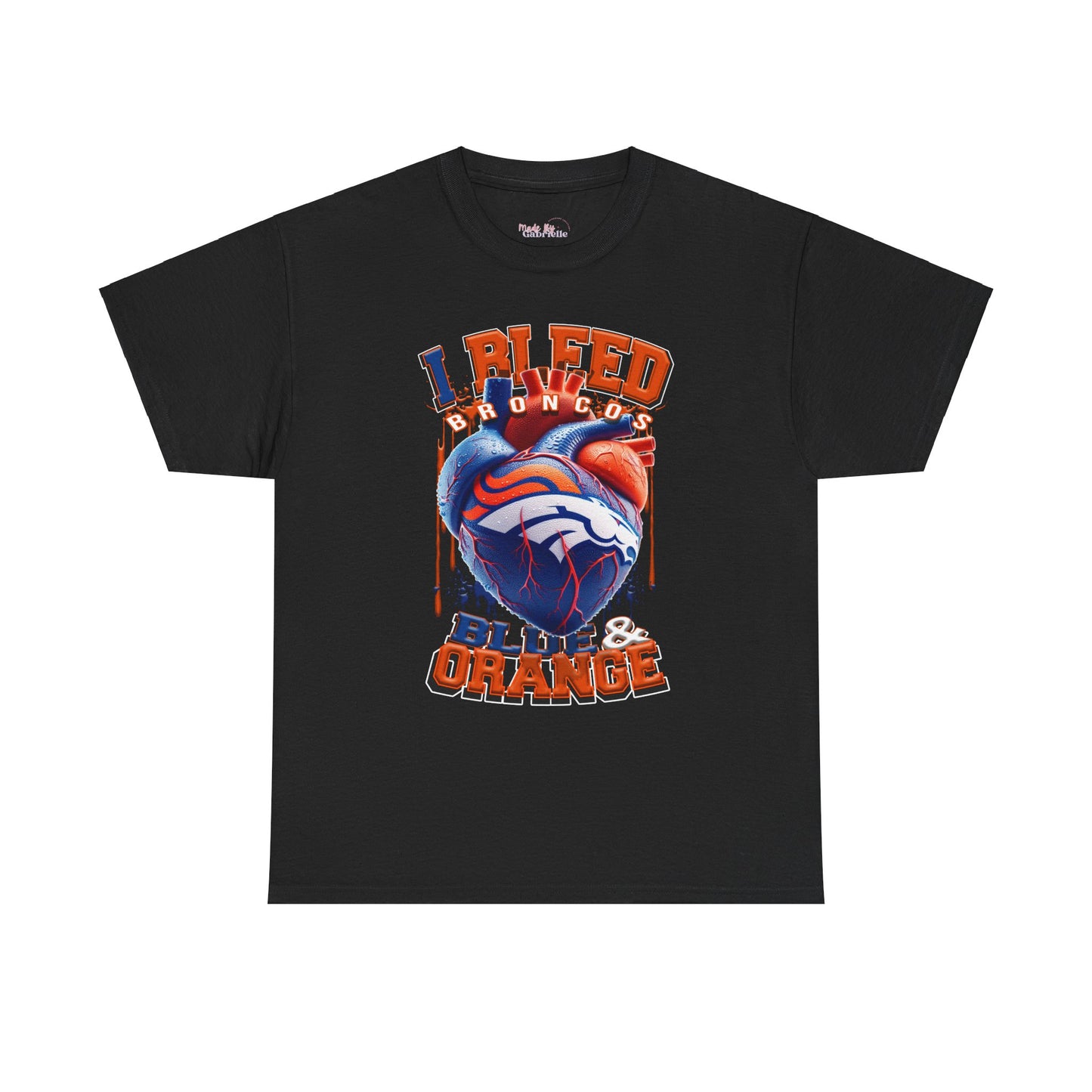 Denver Broncos Unisex Tee, NFL Fan Shirt, I Bleed Blue & Orange Football Tshirt, Denver Pride Apparel, Game Day Top