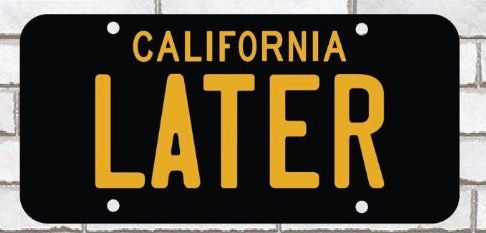 California Inspired License Plate