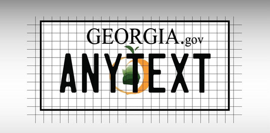 Georgia Inspired License Plate