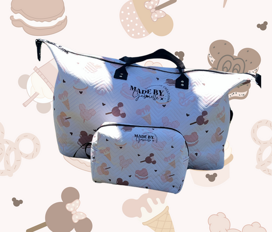 Duffle Bag Set - Soft Pink Snacks