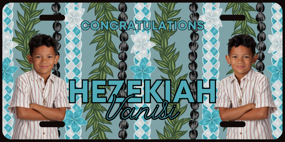 FULLY CUSTOMIZED LICENSE PLATE LEI