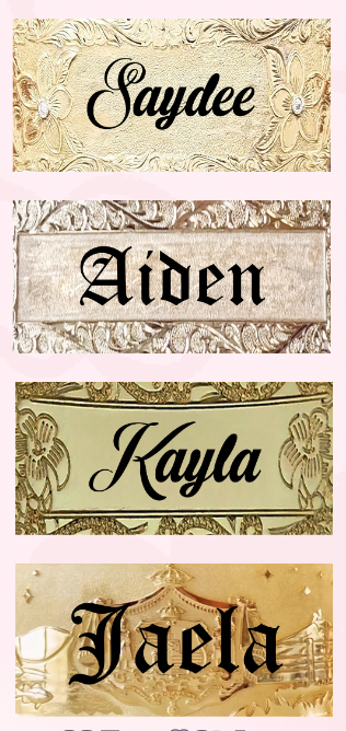 Gold Chain License Plate Leis