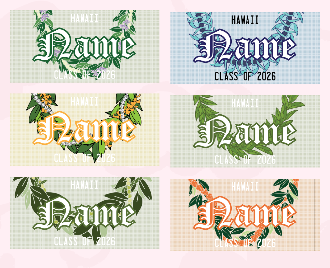Mens License Plate Lei ✨ Custom Name Graduation Lei