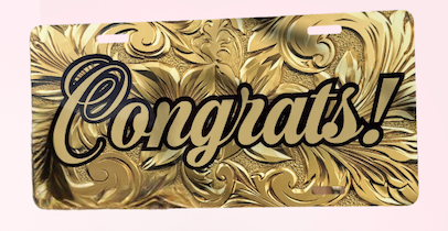Gold Chain License Plate Lei ✨ Custom Name Graduation Lei