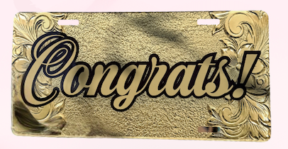 Gold Chain License Plate Lei ✨ Custom Name Graduation Lei