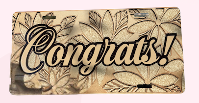 Gold Chain License Plate Lei ✨ Custom Name Graduation Lei