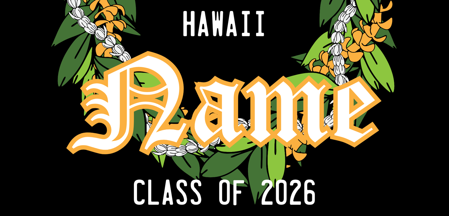 Mens License Plate Lei ✨ Custom Name Graduation Lei