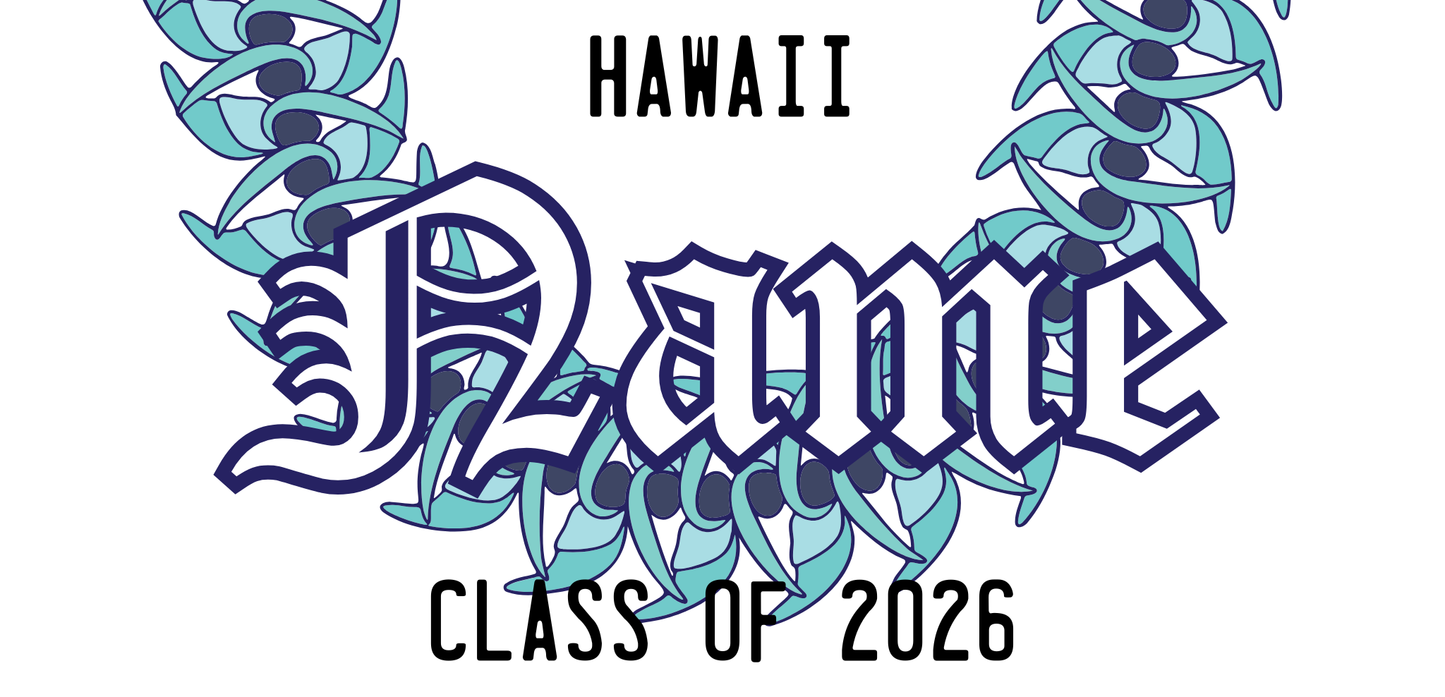 Mens License Plate Lei ✨ Custom Name Graduation Lei