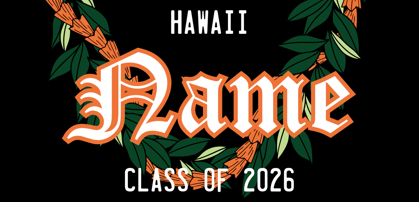 Mens License Plate Lei ✨ Custom Name Graduation Lei
