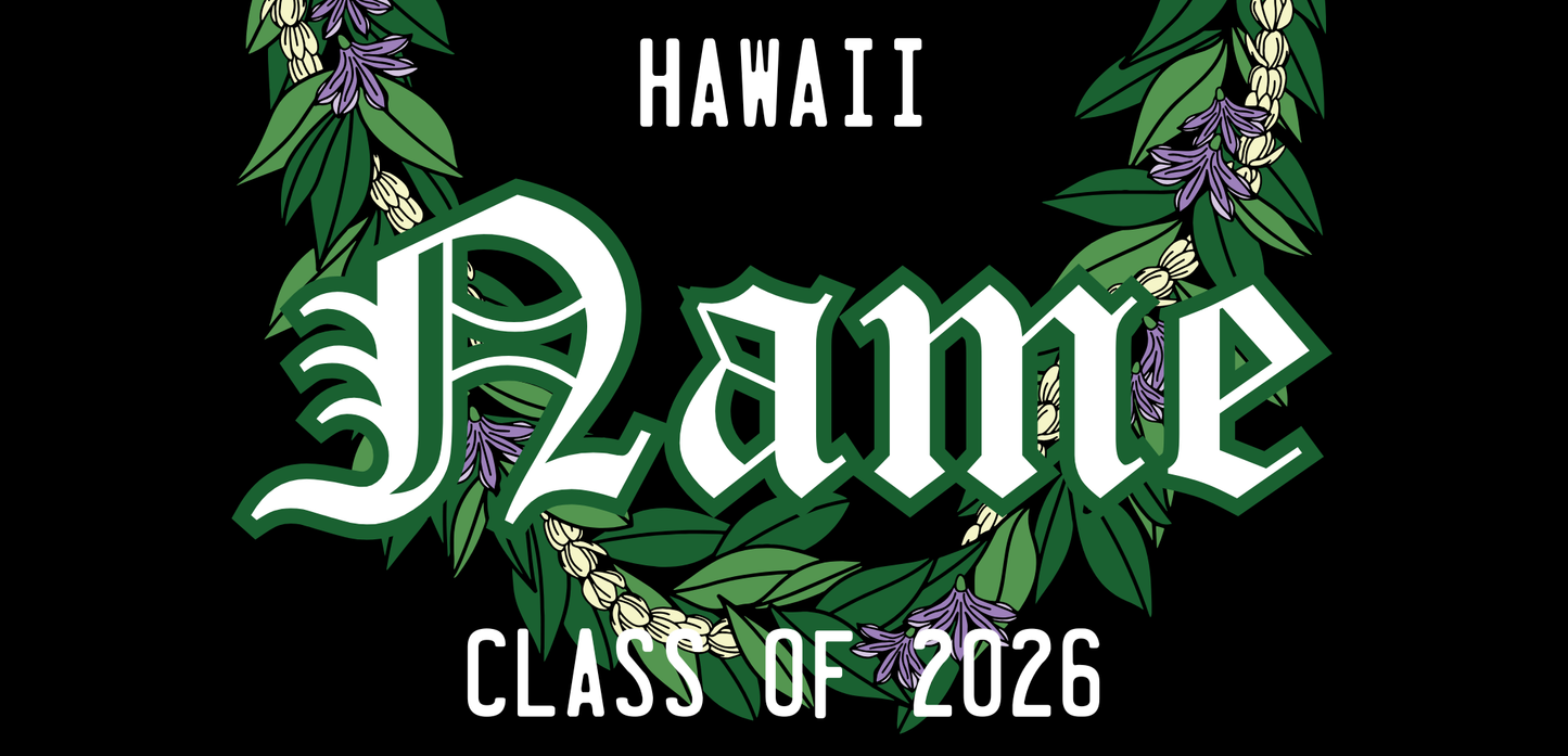 Mens License Plate Lei ✨ Custom Name Graduation Lei