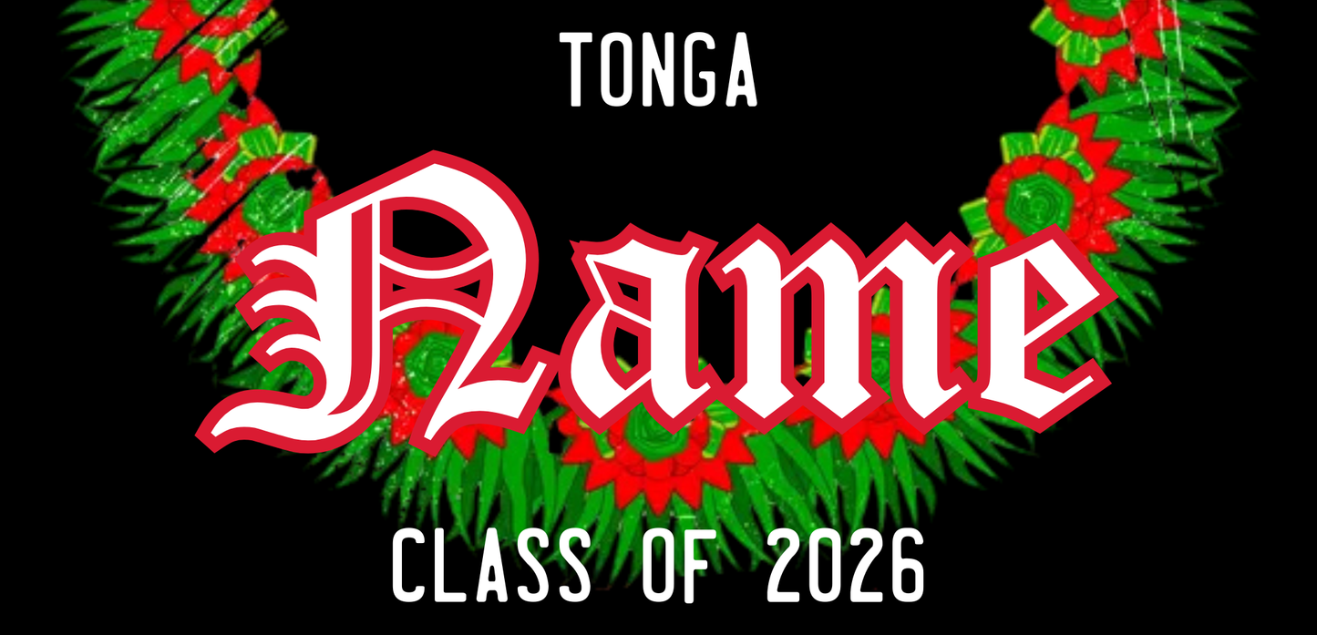 Mens License Plate Lei ✨ Custom Name Graduation Lei
