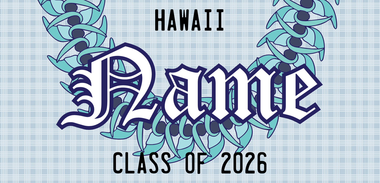 Mens License Plate Lei ✨ Custom Name Graduation Lei