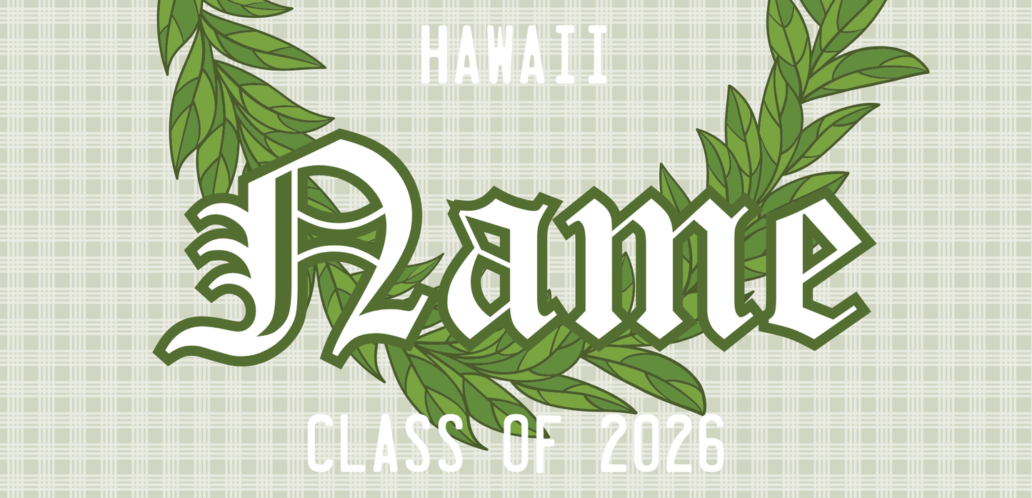 Mens License Plate Lei ✨ Custom Name Graduation Lei