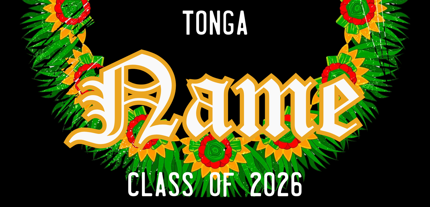 Mens License Plate Lei ✨ Custom Name Graduation Lei