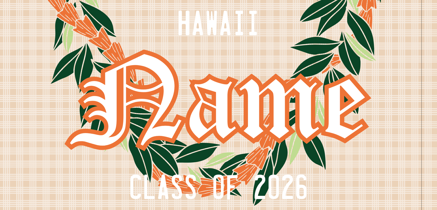 Mens License Plate Lei ✨ Custom Name Graduation Lei