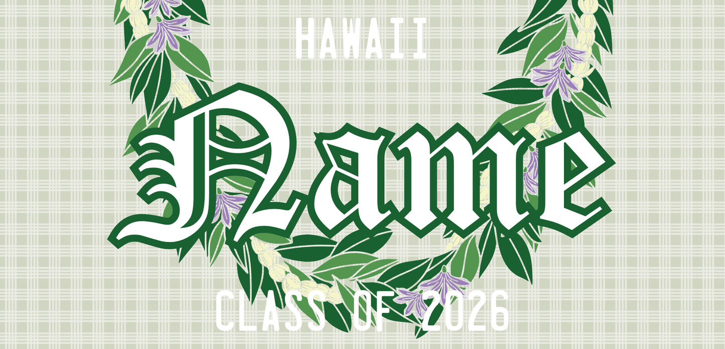 Mens License Plate Lei ✨ Custom Name Graduation Lei