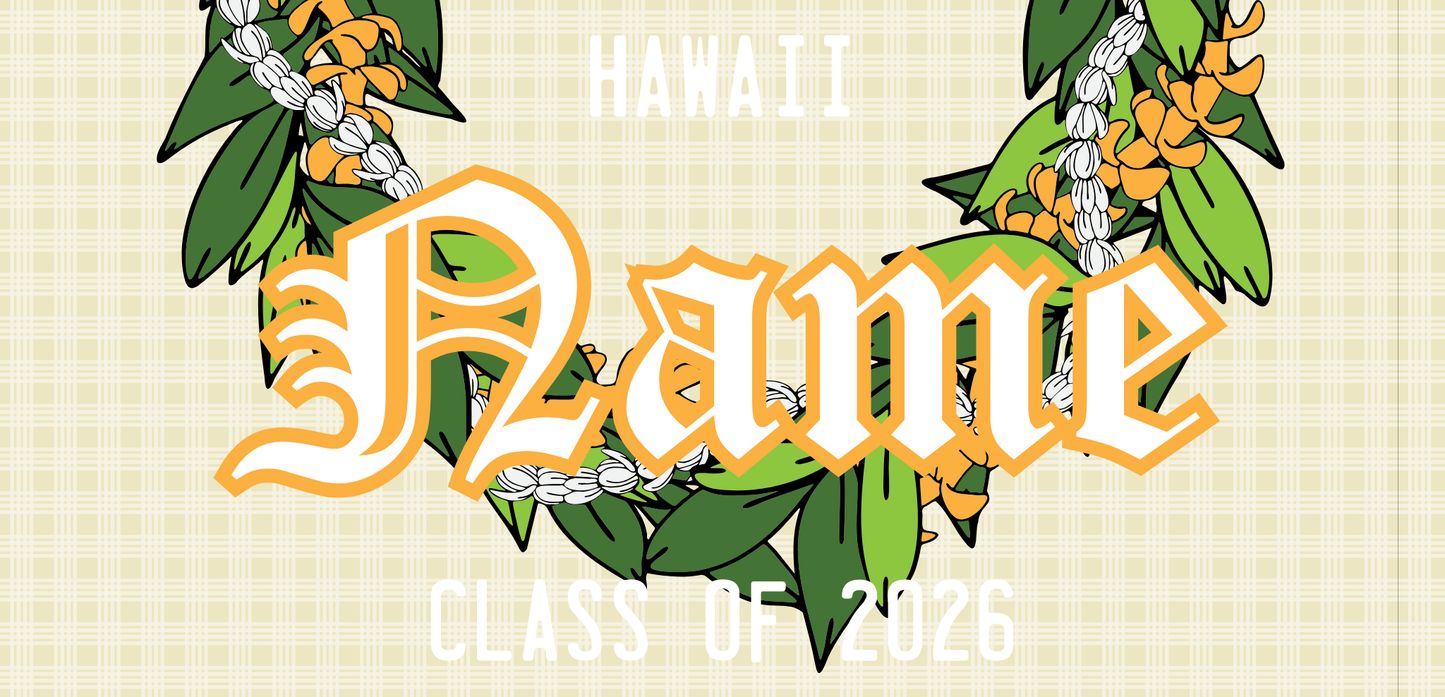 Mens License Plate Lei ✨ Custom Name Graduation Lei