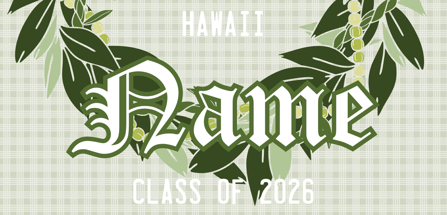 Mens License Plate Lei ✨ Custom Name Graduation Lei