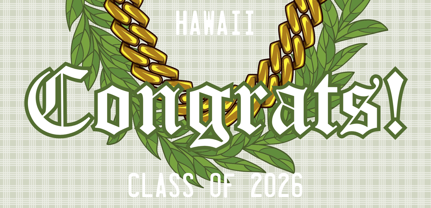 Mens License Plate Lei ✨ Custom Name Graduation Lei