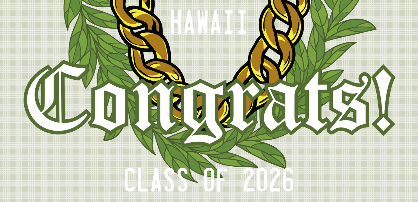 Mens License Plate Lei ✨ Custom Name Graduation Lei