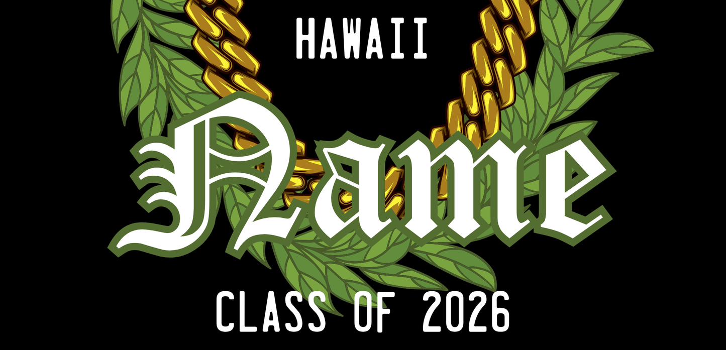 Mens License Plate Lei ✨ Custom Name Graduation Lei