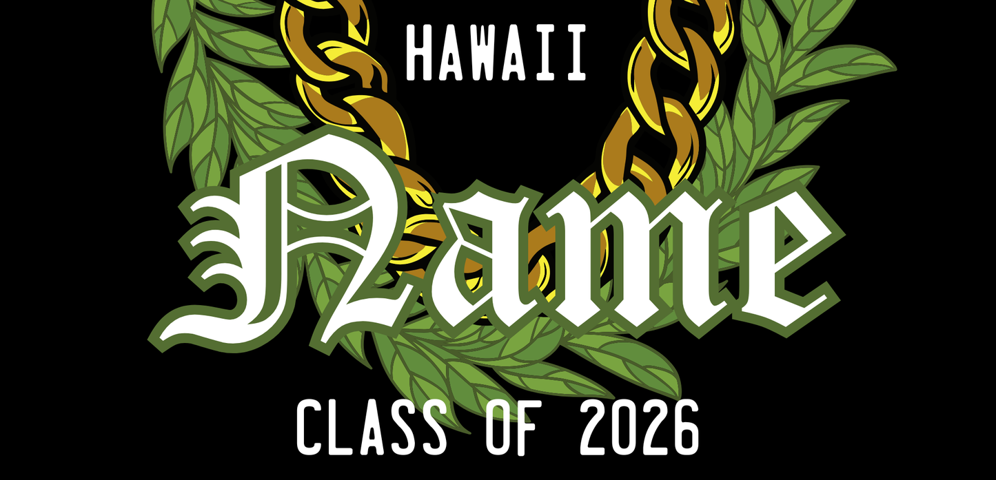Mens License Plate Lei ✨ Custom Name Graduation Lei