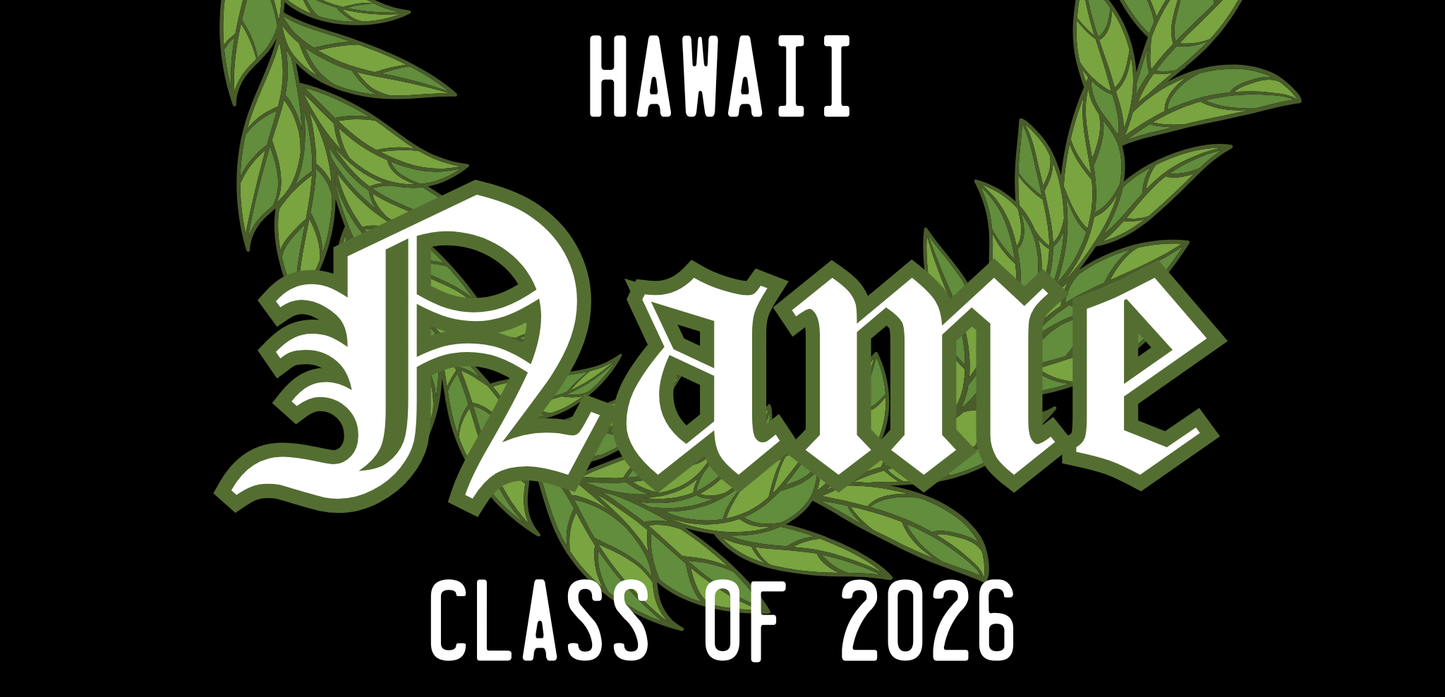 Mens License Plate Lei ✨ Custom Name Graduation Lei