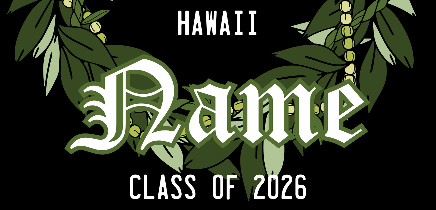 Mens License Plate Lei ✨ Custom Name Graduation Lei